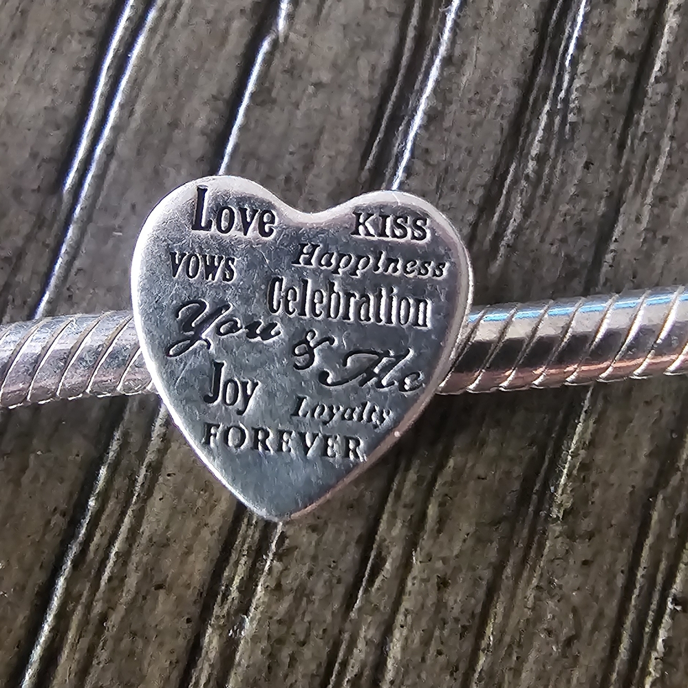 Pandora Silver Heart Charm For Pandora Bracelet